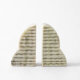 Carved Marble Bookends