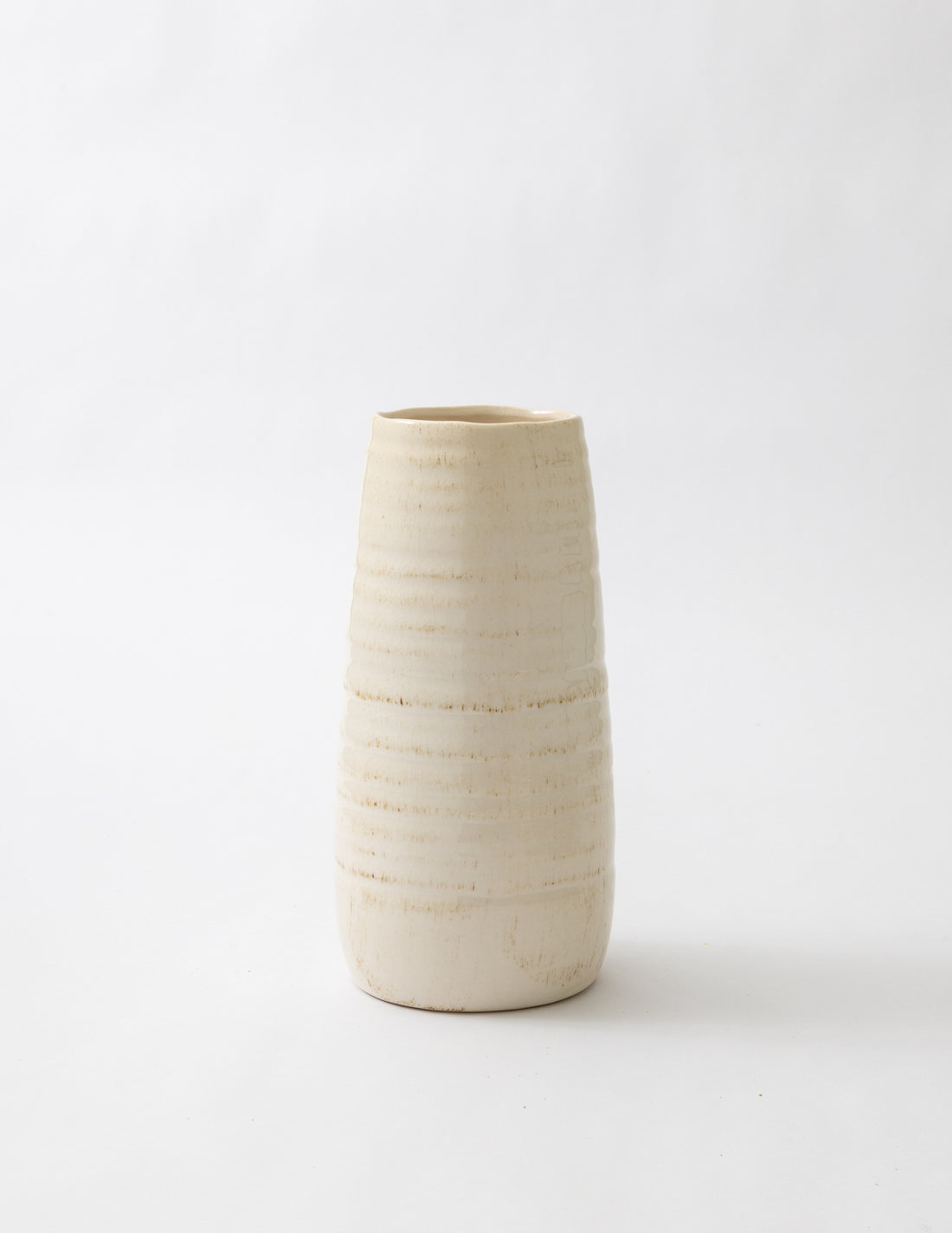 Cream & Brown Crackle Vase