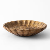 Scalloped Mango Wood Bowl