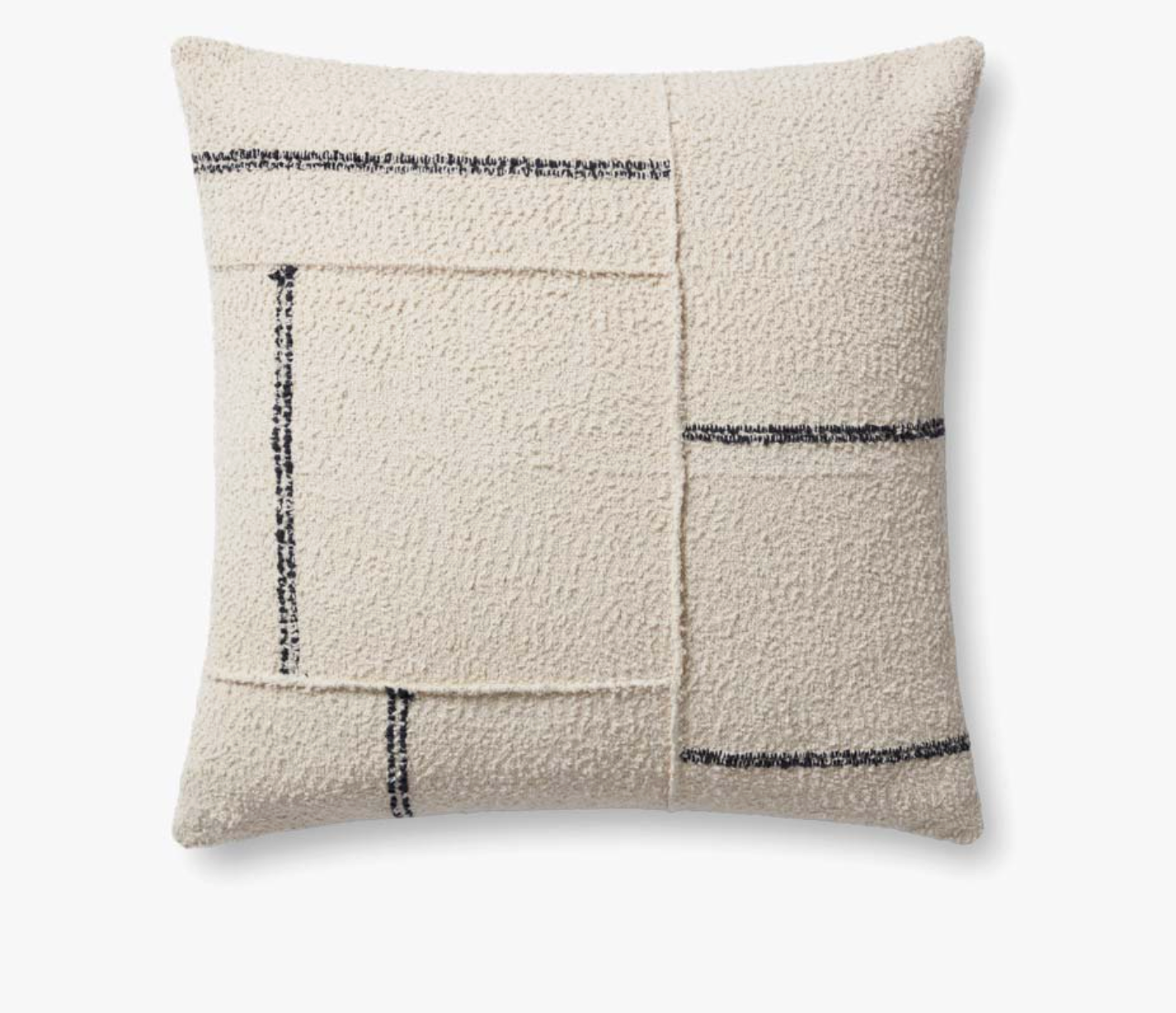 22" Susanna Pillow Ivory/Charcoal