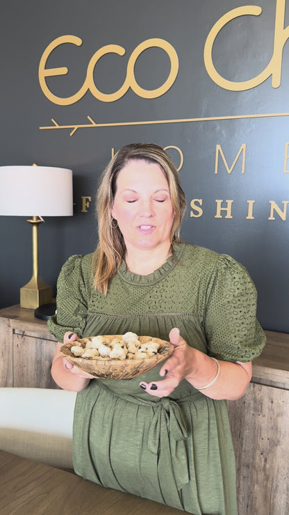 Scalloped Mango Wood Bowl