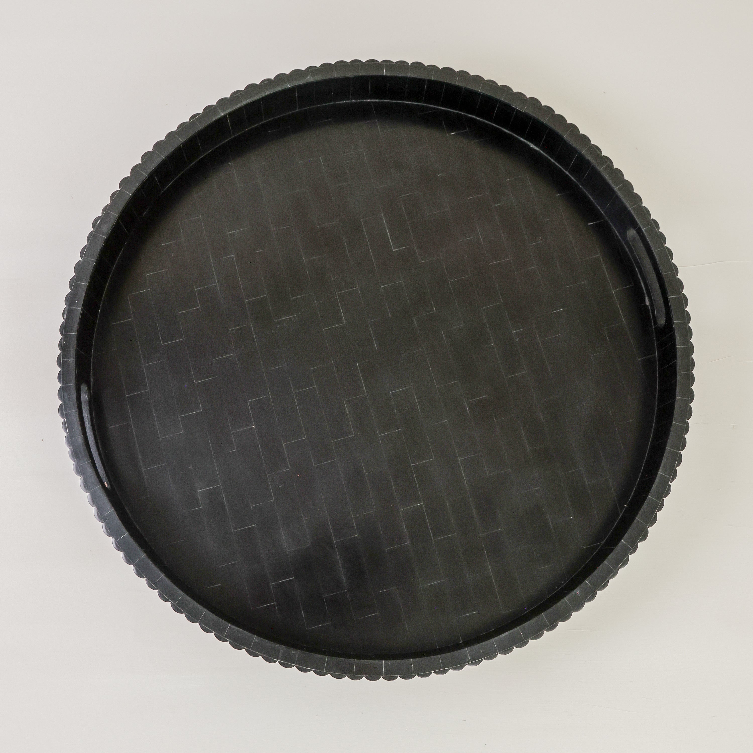 Black Fluted Tray