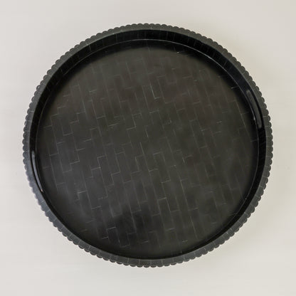 Black Fluted Tray