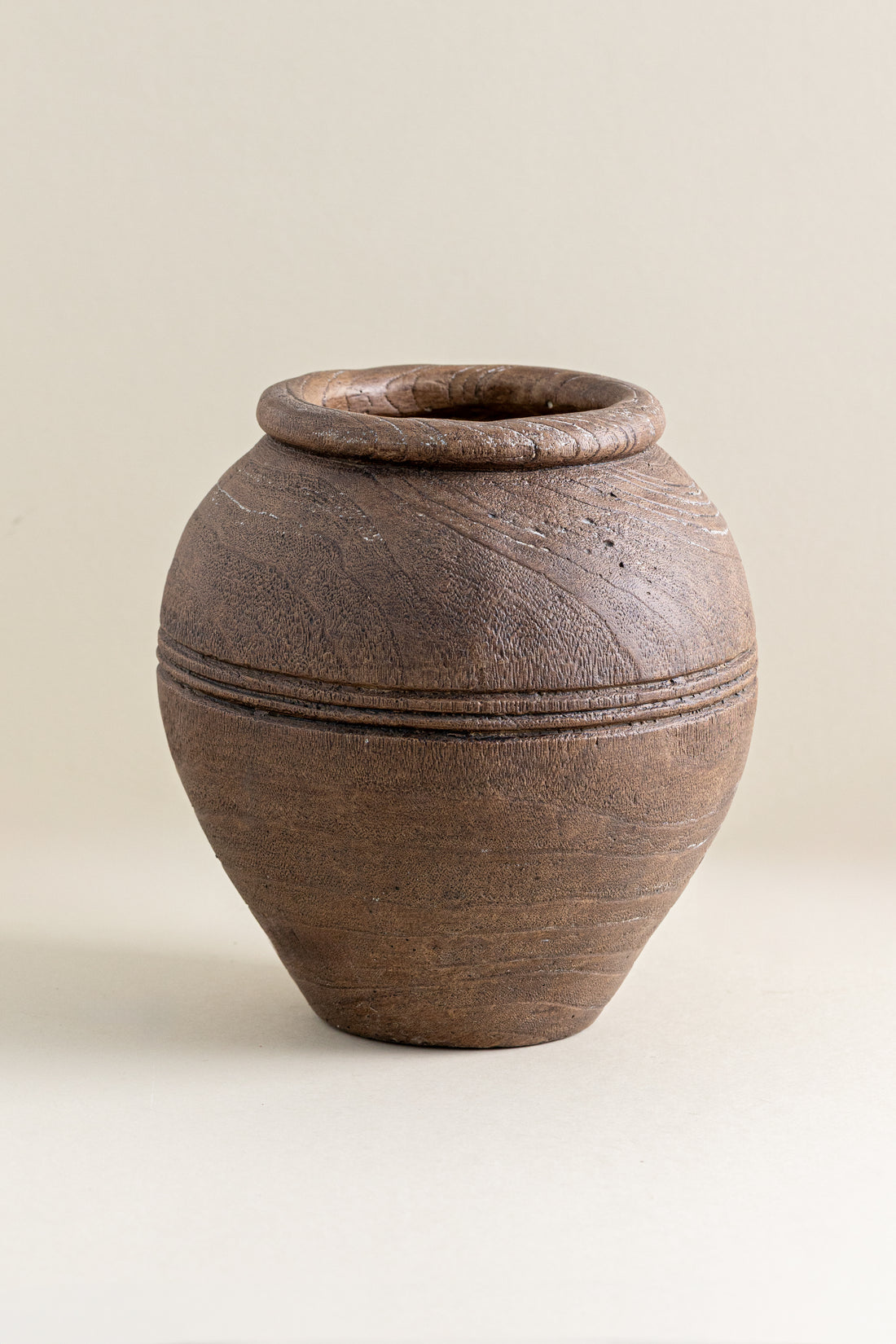 10.5&quot; Brown Line Vase