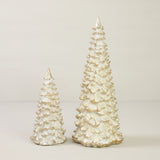 Ceramic Gold Snow Pine Tree