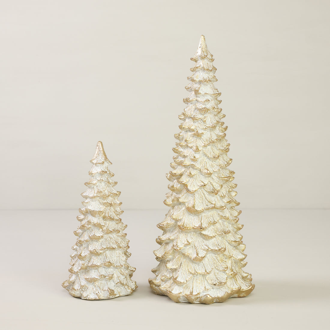 Ceramic Gold Snow Pine Tree
