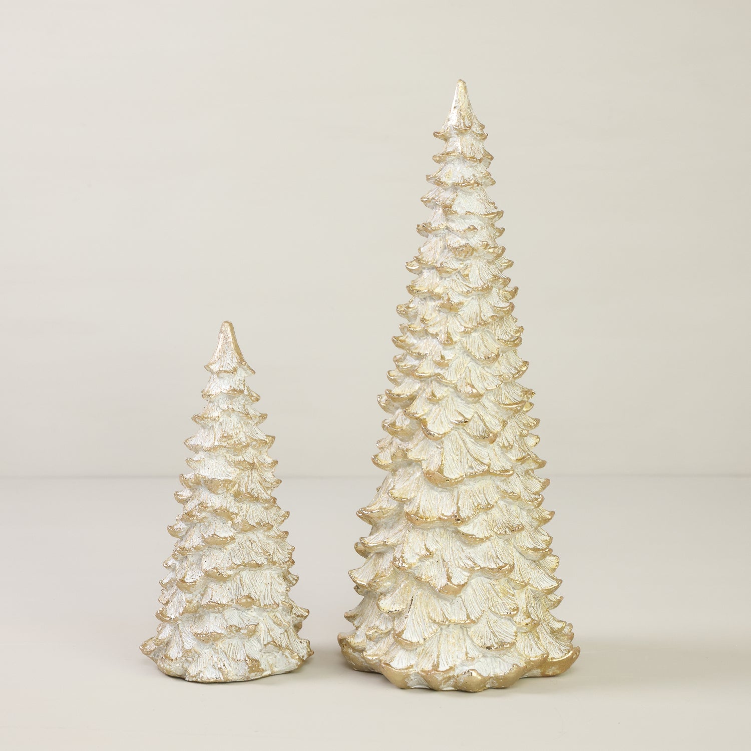 Ceramic Gold Snow Pine Tree
