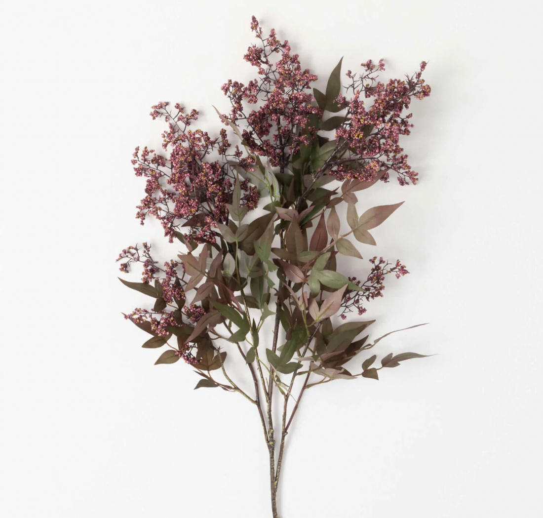 Dusty Plum Berry Spray 47"