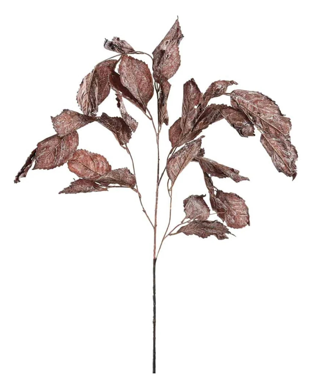 Dry Hydrangea Leaf Spray - Wine